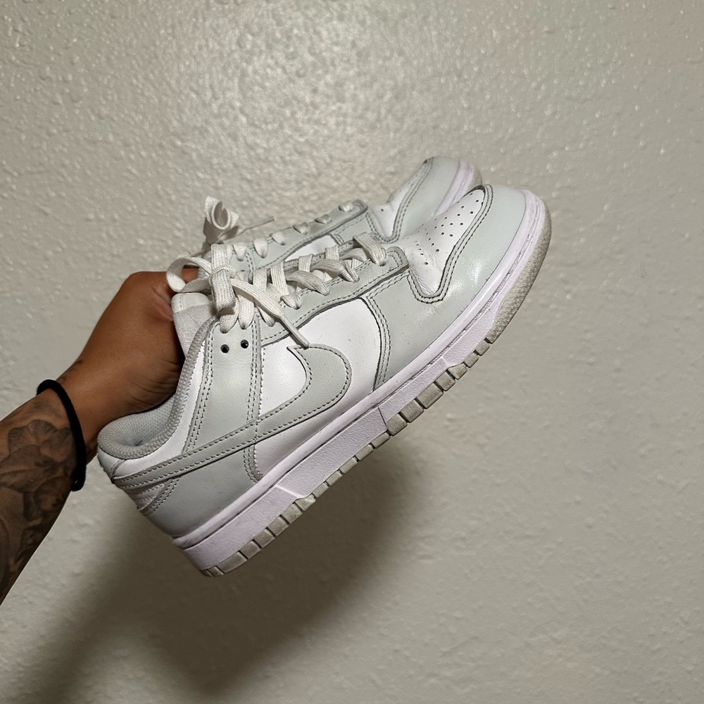 White and Gray Nike Dunk Low sz 6